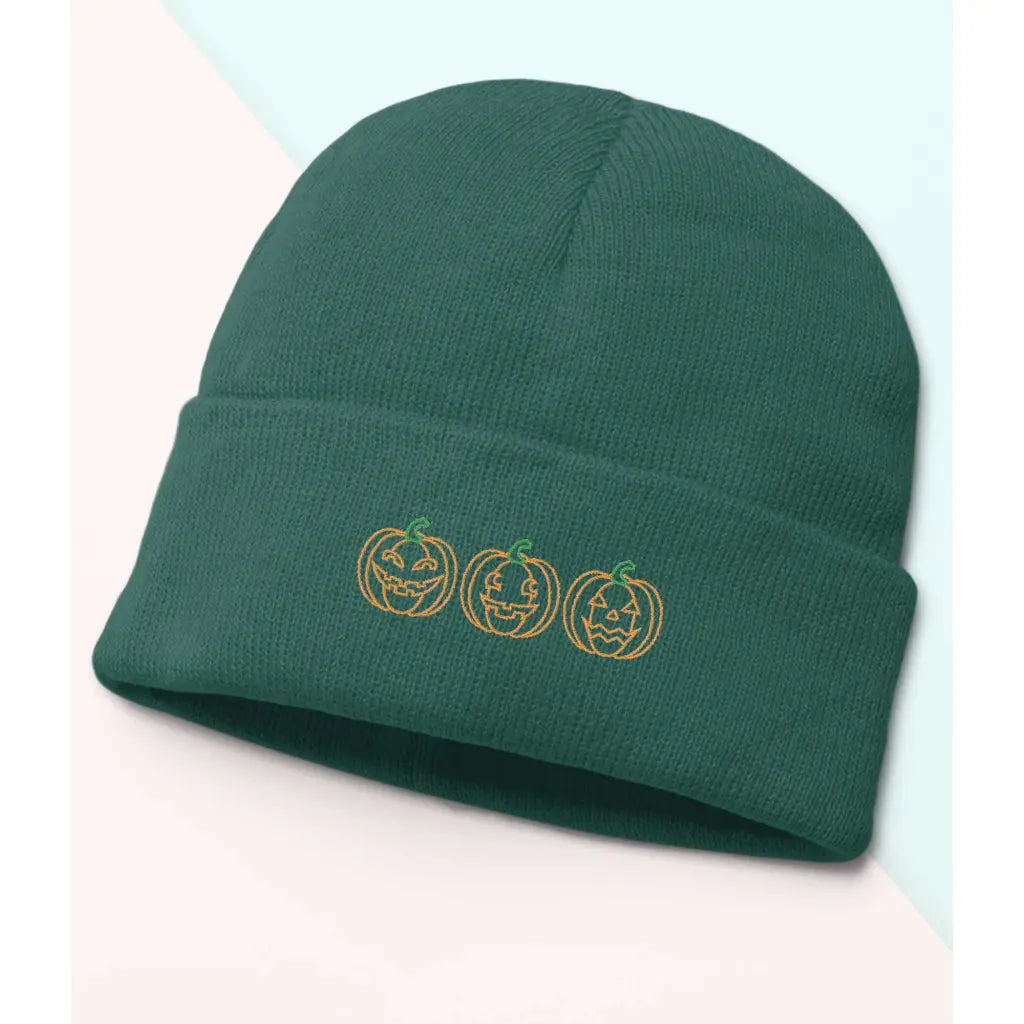 3 Pumpkins Halloween Beanie - Tshirtpark.com