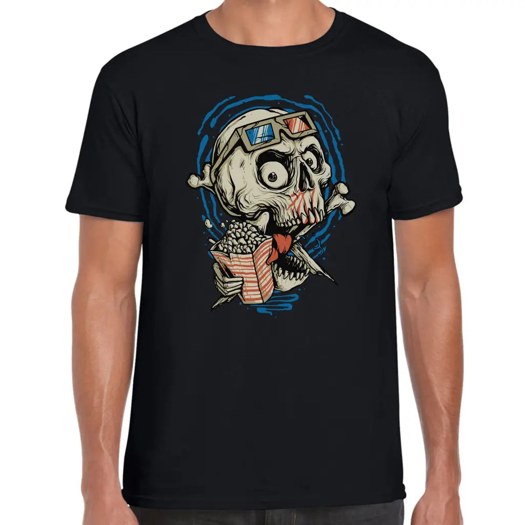 3D Popcorn Skull T-Shirt - Tshirtpark.com