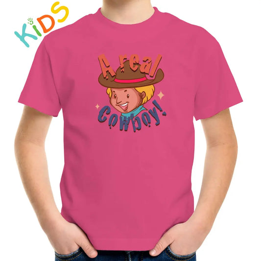 A Real Cowboy Kids T-shirt - Tshirtpark.com