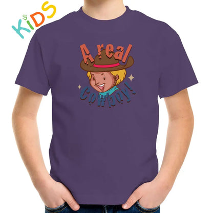 A Real Cowboy Kids T-shirt - Tshirtpark.com