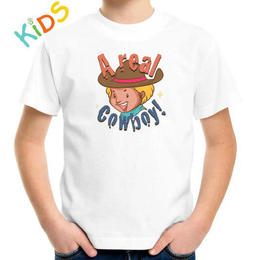 A Real Cowboy Kids T-shirt - Tshirtpark.com