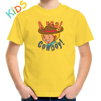 A Real Cowboy Kids T-shirt - Tshirtpark.com