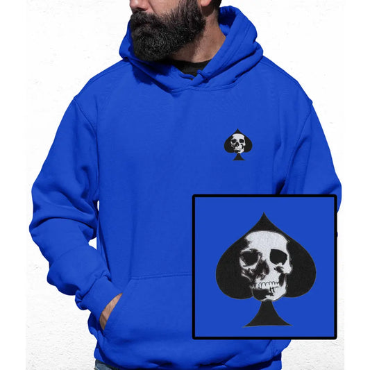 Ace Skull Embroidered Colour Hoodie - Tshirtpark.com