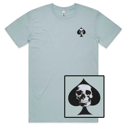 Ace Skull Embroidered T-Shirt - Tshirtpark.com