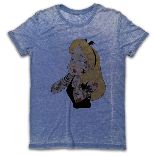 Alice Punk Vintage Burn-Out T-shirt - Tshirtpark.com