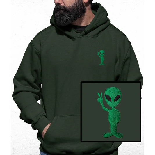 Alien Embroidered Colour Hoodie - Tshirtpark.com