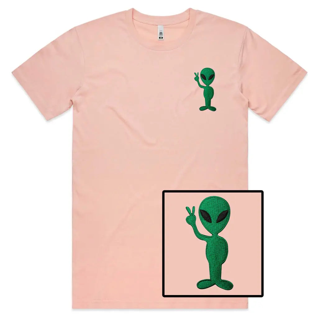 Alien Embroidered T-Shirt - Tshirtpark.com