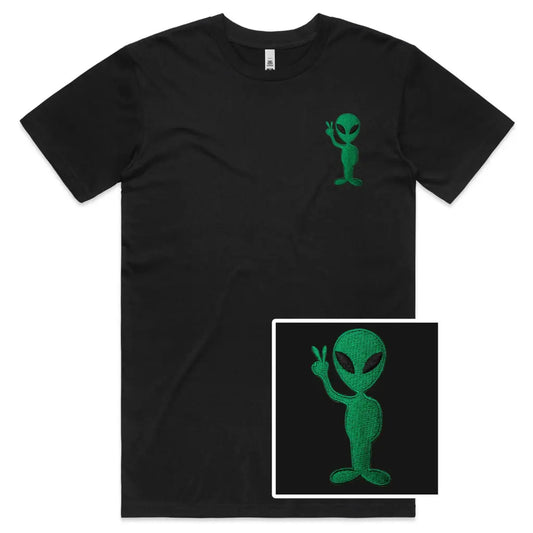 Alien Embroidered T-Shirt - Tshirtpark.com