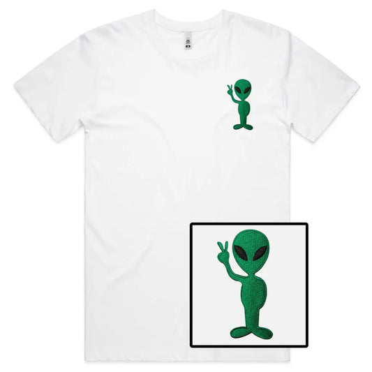 Alien Embroidered T-Shirt - Tshirtpark.com