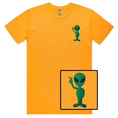 Alien Embroidered T-Shirt - Tshirtpark.com