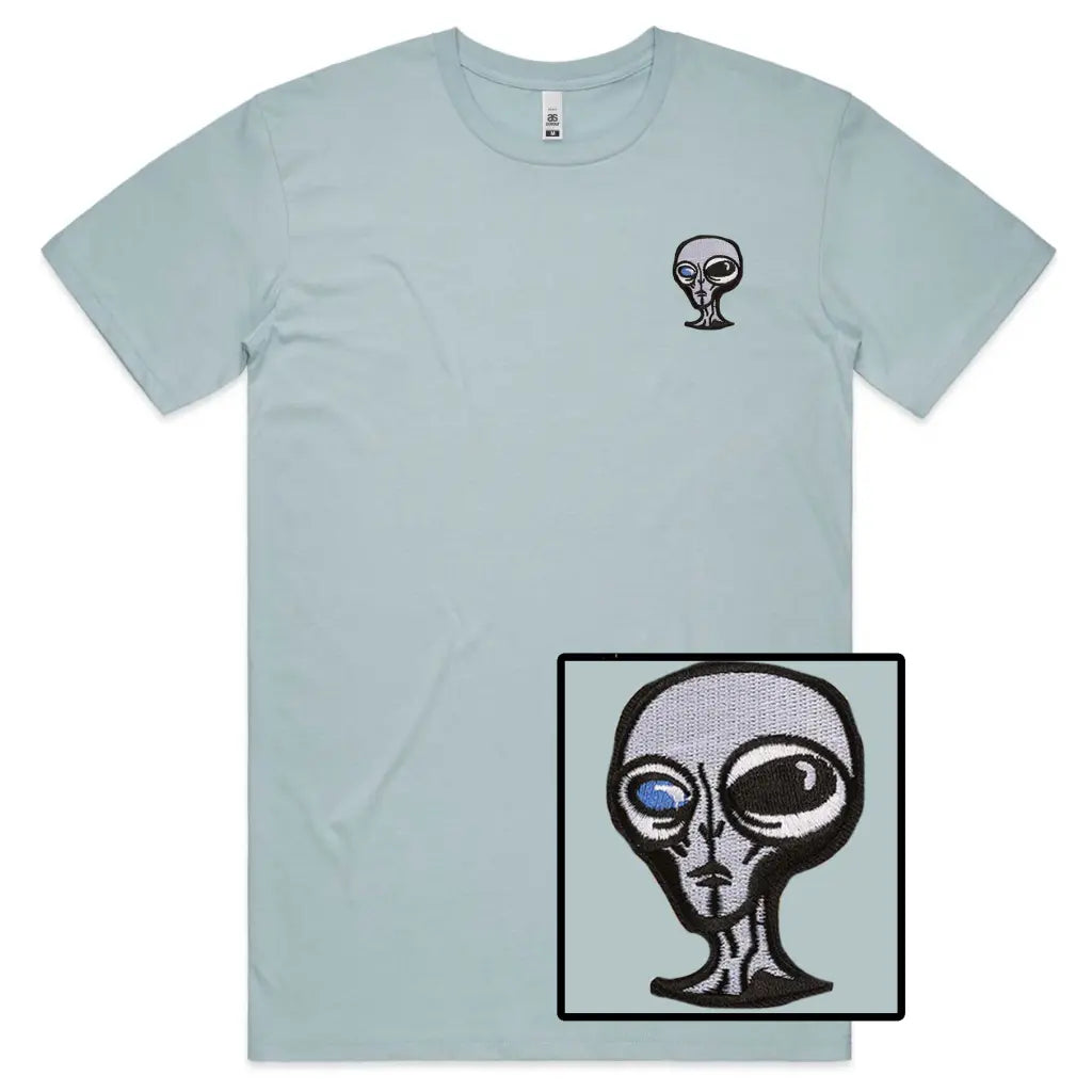 Alien Head Embroidered T-Shirt - Tshirtpark.com