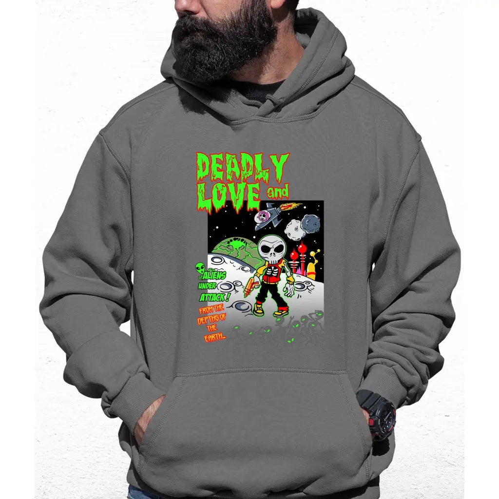 Aliens Under Attack Colour Hoodie - Tshirtpark.com