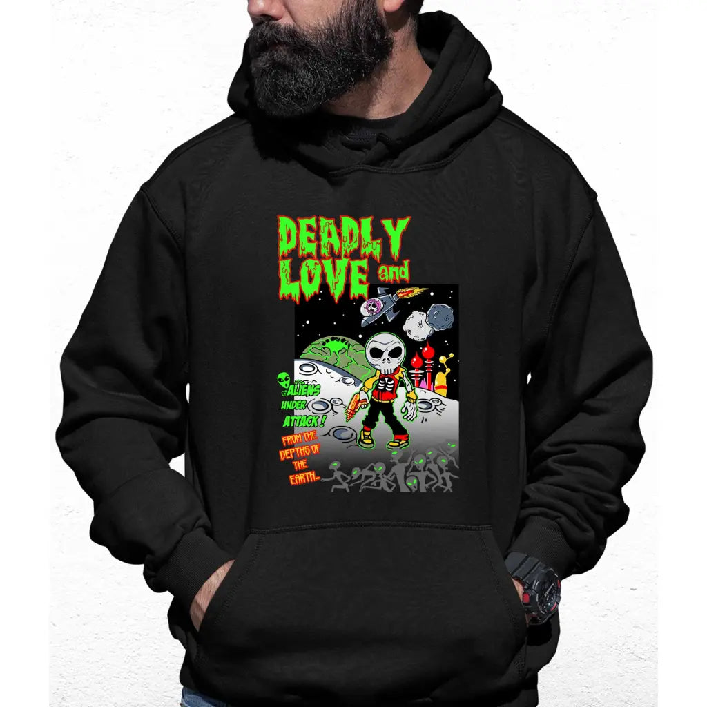 Aliens Under Attack Colour Hoodie - Tshirtpark.com