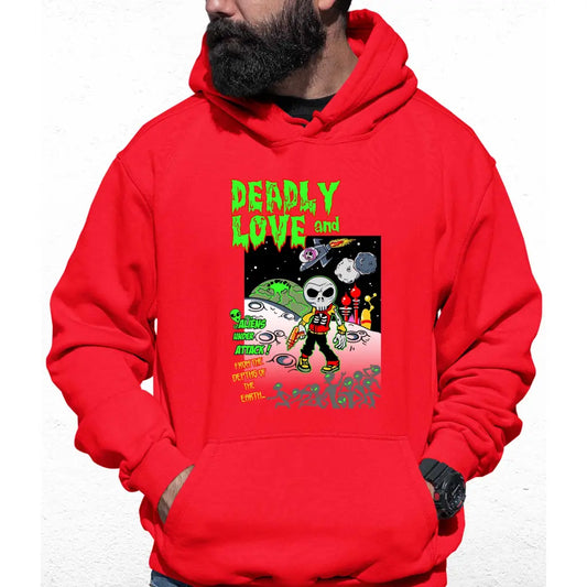 Aliens Under Attack Colour Hoodie - Tshirtpark.com