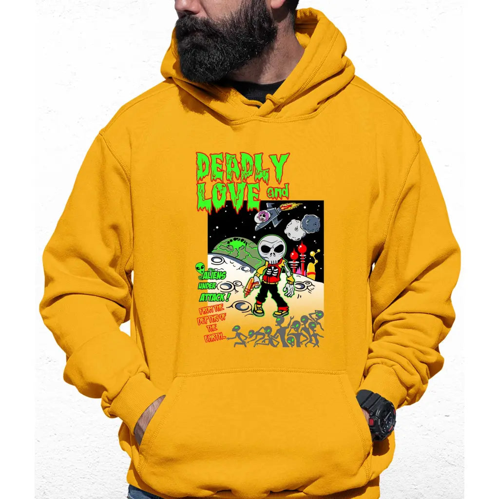 Aliens Under Attack Colour Hoodie - Tshirtpark.com