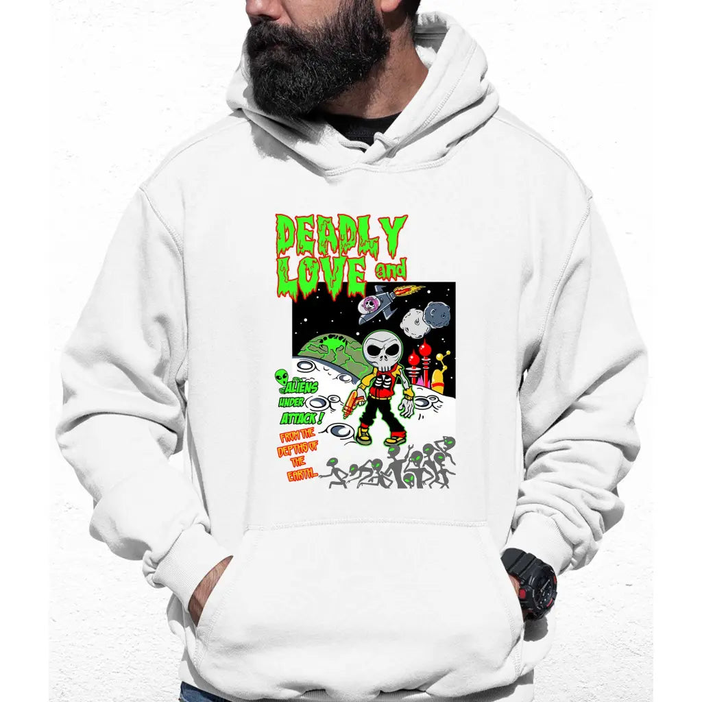 Aliens Under Attack Colour Hoodie - Tshirtpark.com