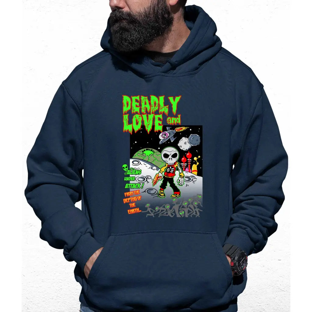 Aliens Under Attack Colour Hoodie - Tshirtpark.com