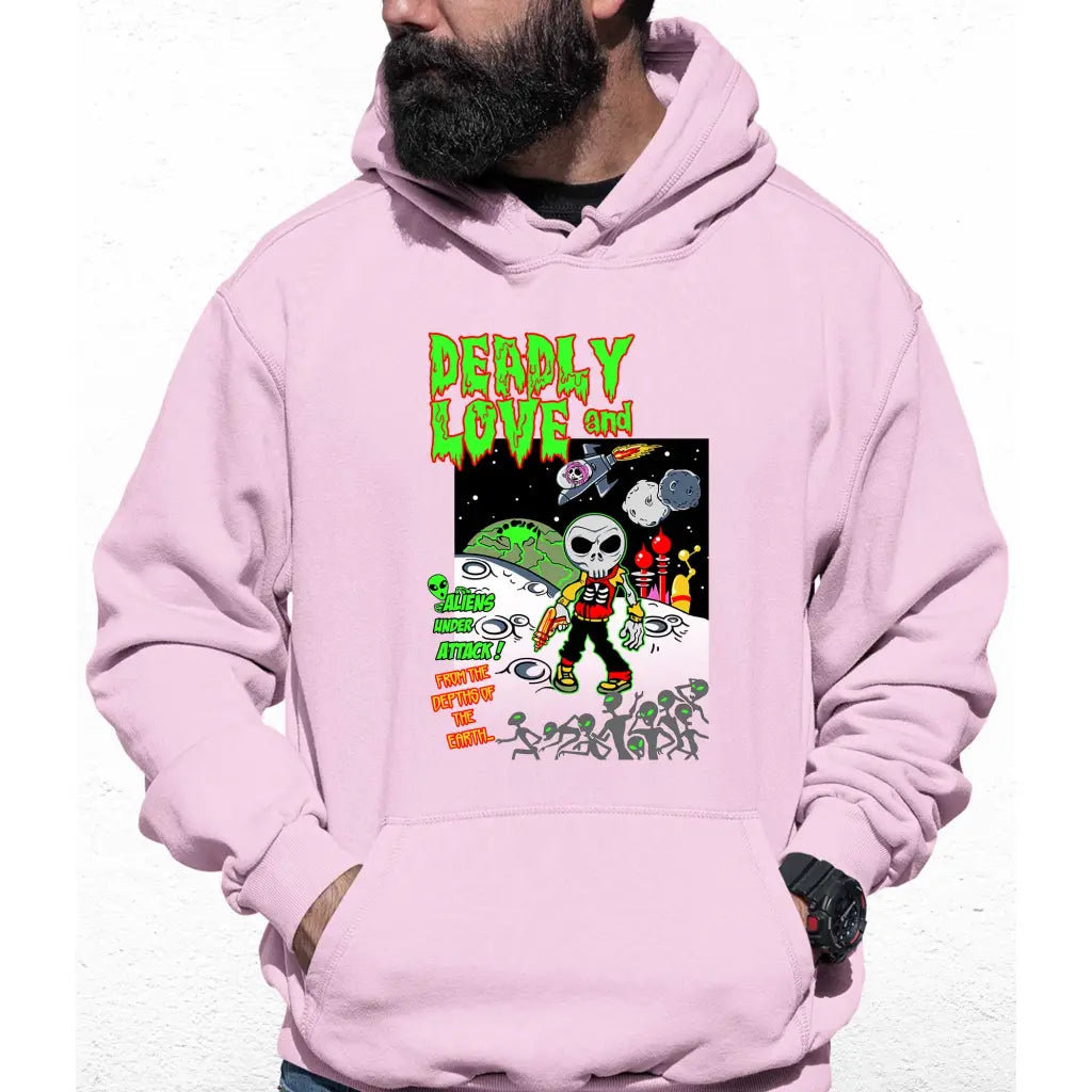 Aliens Under Attack Colour Hoodie - Tshirtpark.com