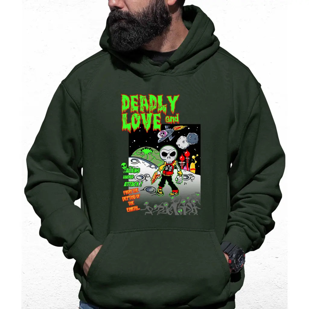 Aliens Under Attack Colour Hoodie - Tshirtpark.com