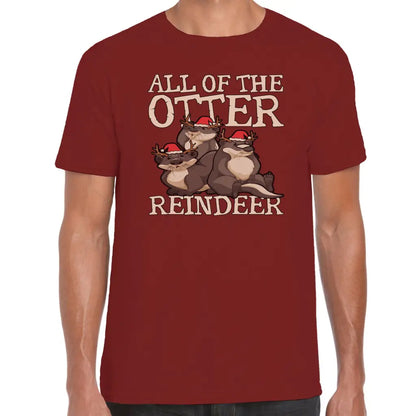 All Of The Otter Reindeer T-Shirt - Tshirtpark.com