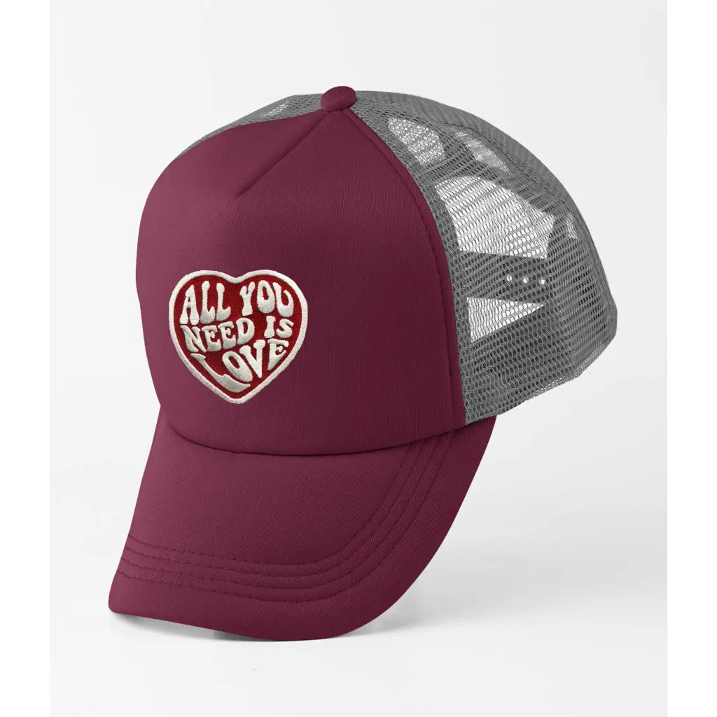 All You Need Is Love Slogan Trucker Cap - Tshirtpark.com