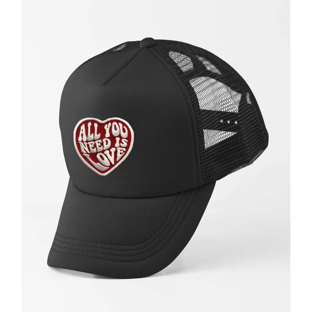 All You Need Is Love Slogan Trucker Cap - Tshirtpark.com