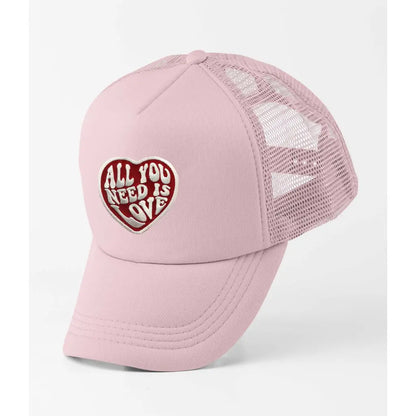 All You Need Is Love Slogan Trucker Cap - Tshirtpark.com