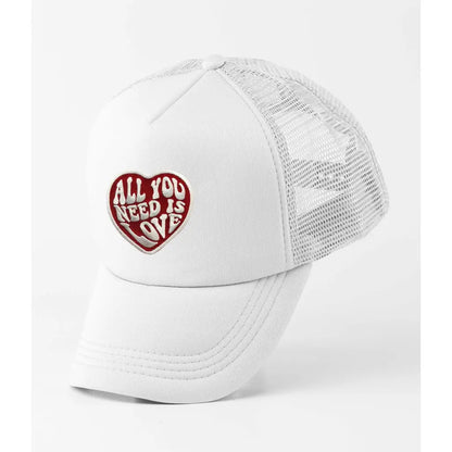 All You Need Is Love Slogan Trucker Cap - Tshirtpark.com