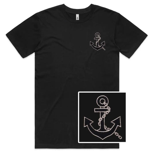 Anchor Embroidered T-Shirt - Tshirtpark.com