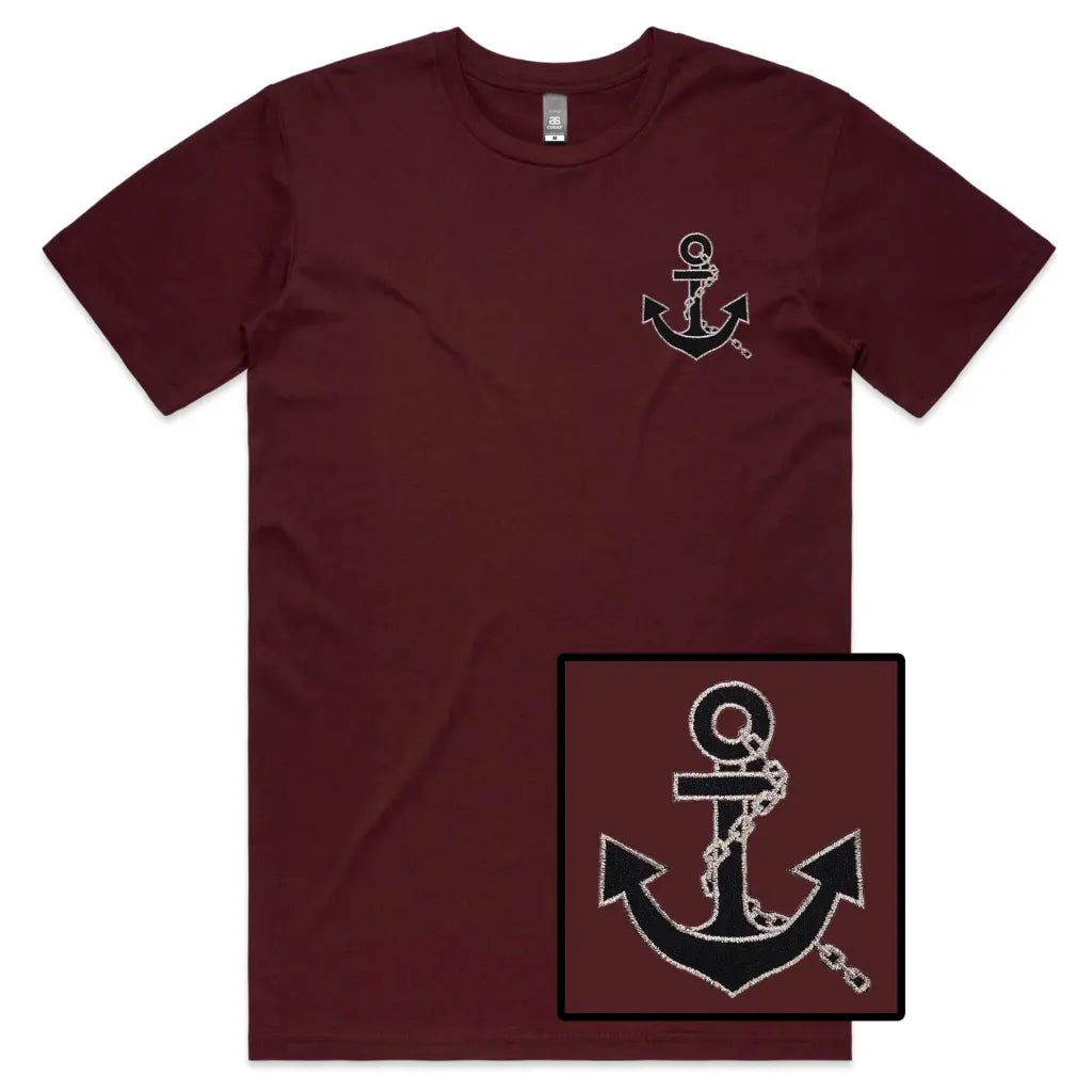 Anchor Embroidered T-Shirt - Tshirtpark.com