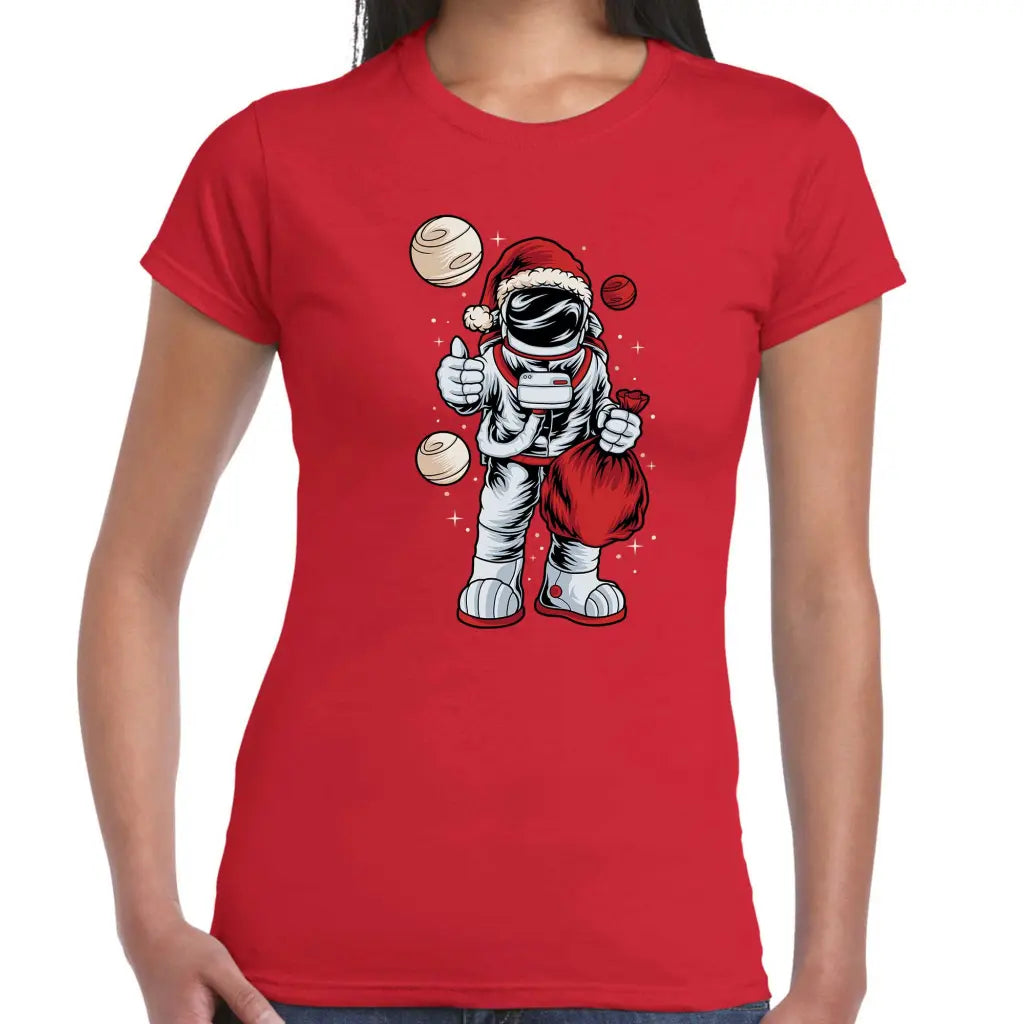 Astro Santa Ladies T-Shirt - Tshirtpark.com