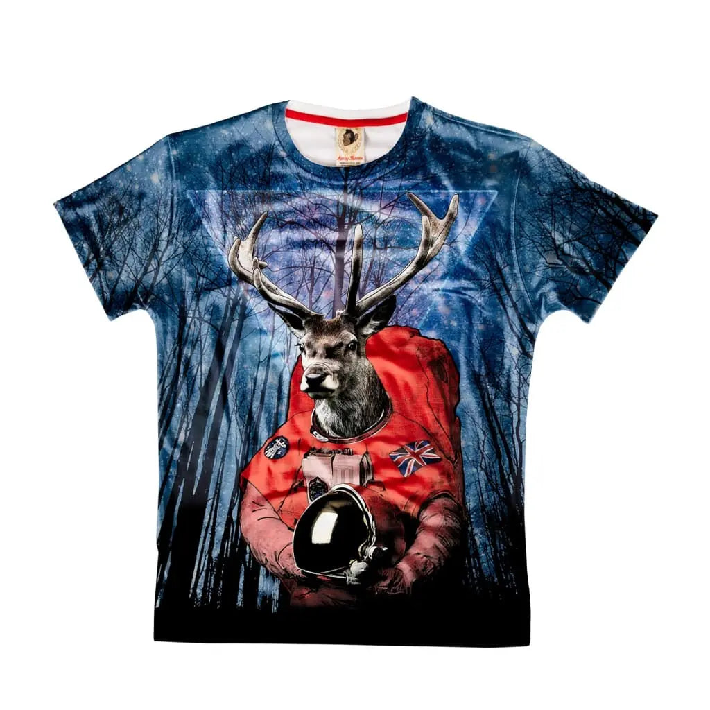 Astronaut Stag T-Shirt - Tshirtpark.com