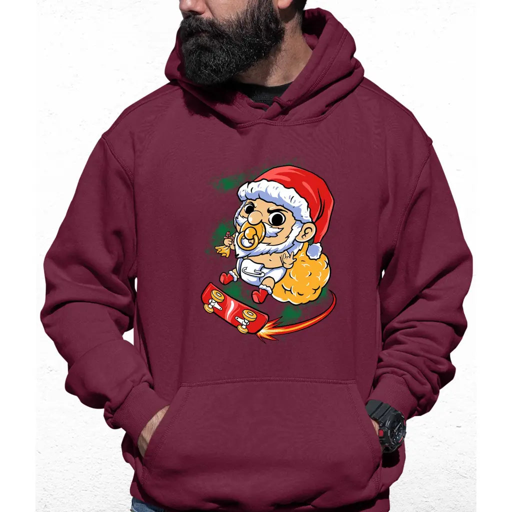 Baby Skater Santa Colour Hoodie - Tshirtpark.com