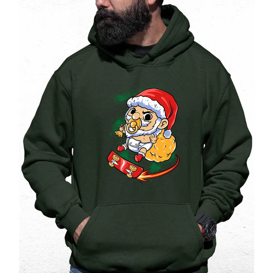 Baby Skater Santa Colour Hoodie - Tshirtpark.com