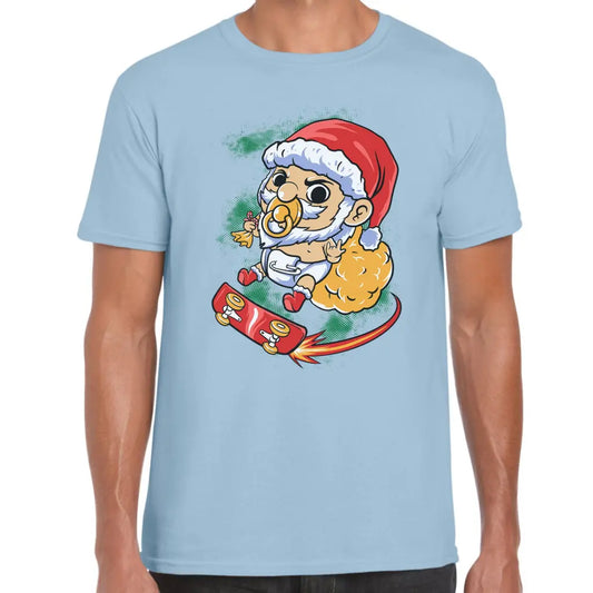 Baby Skater Santa T-Shirt - Tshirtpark.com