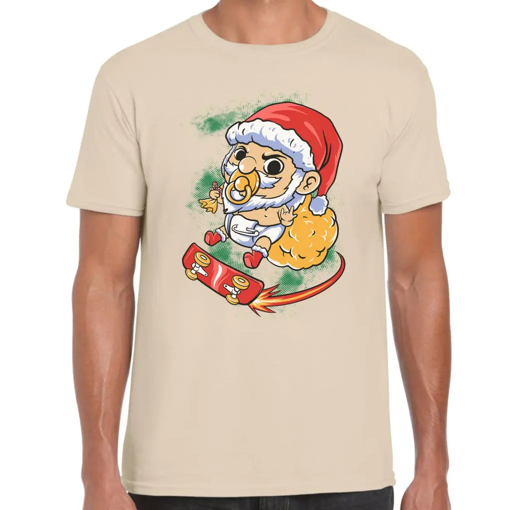 Baby Skater Santa T-Shirt - Tshirtpark.com