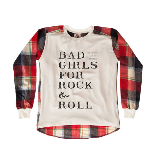 Bad Girls Chequered SweatShirt - Tshirtpark.com