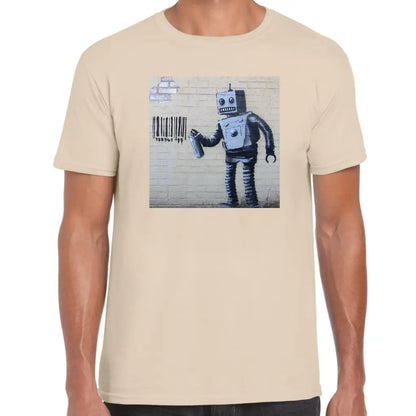 Barcode Robot Banksy T-Shirt - Tshirtpark.com