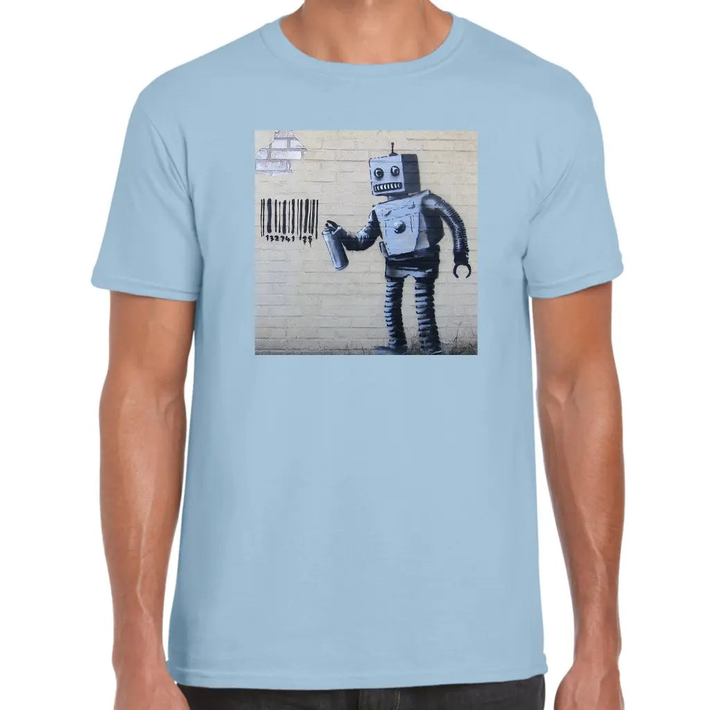 Barcode Robot Banksy T-Shirt - Tshirtpark.com