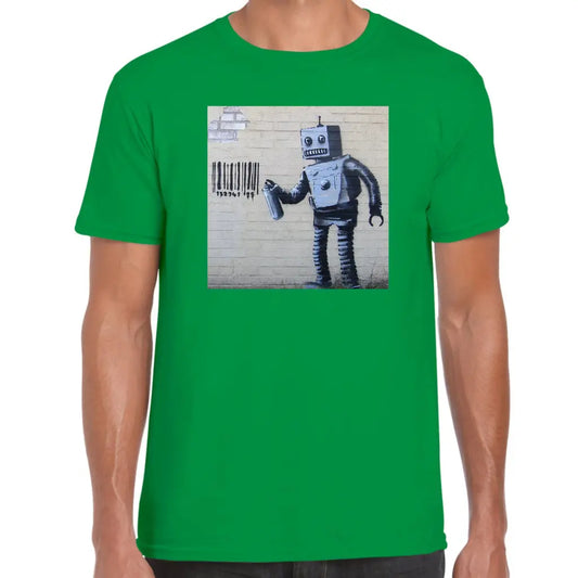 Barcode Robot Banksy T-Shirt - Tshirtpark.com