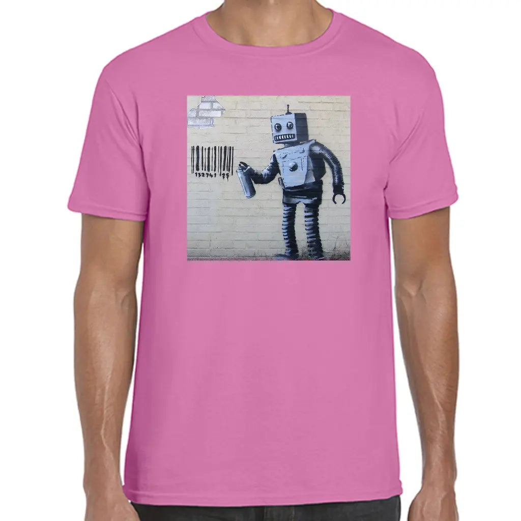 Barcode Robot Banksy T-Shirt - Tshirtpark.com