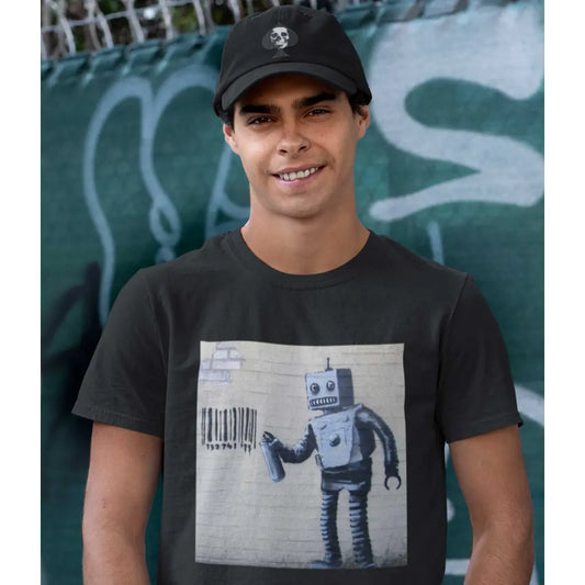 Barcode Robot Banksy T-Shirt - Tshirtpark.com