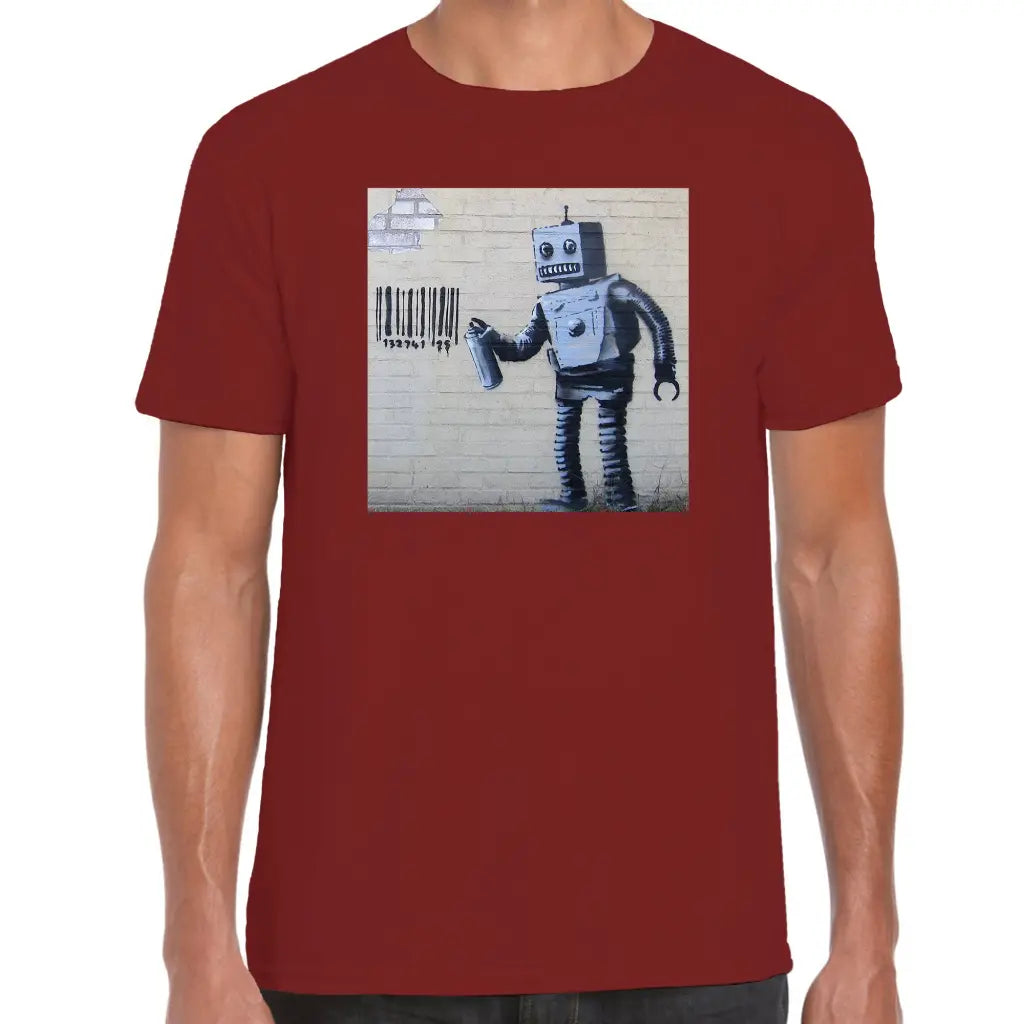 Barcode Robot Banksy T-Shirt - Tshirtpark.com