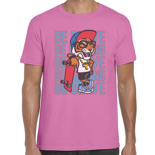 Be Brave Lion Skater T-Shirt - Tshirtpark.com