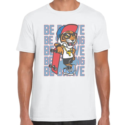 Be Brave Lion Skater T-Shirt - Tshirtpark.com