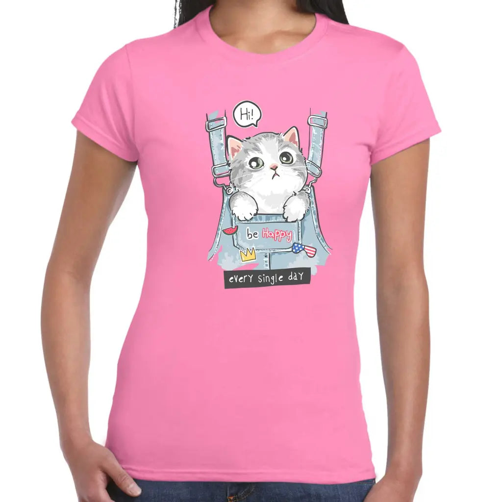 Be Happy Cat Ladies T-shirt - Tshirtpark.com