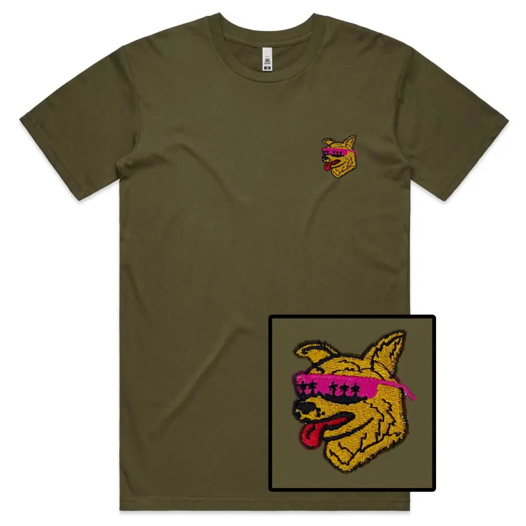 Beach Dog Embroidered T-Shirt - Tshirtpark.com