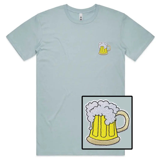 Beer Glass Embroidered T-Shirt - Tshirtpark.com