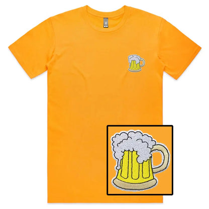 Beer Glass Embroidered T-Shirt - Tshirtpark.com