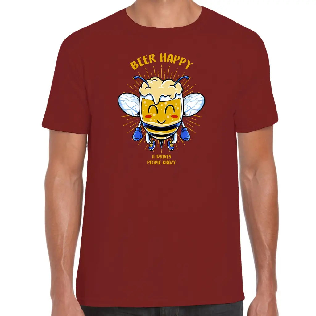 Beer Happy Bee T-Shirt - Tshirtpark.com